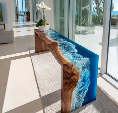 Epoxy Console Table
