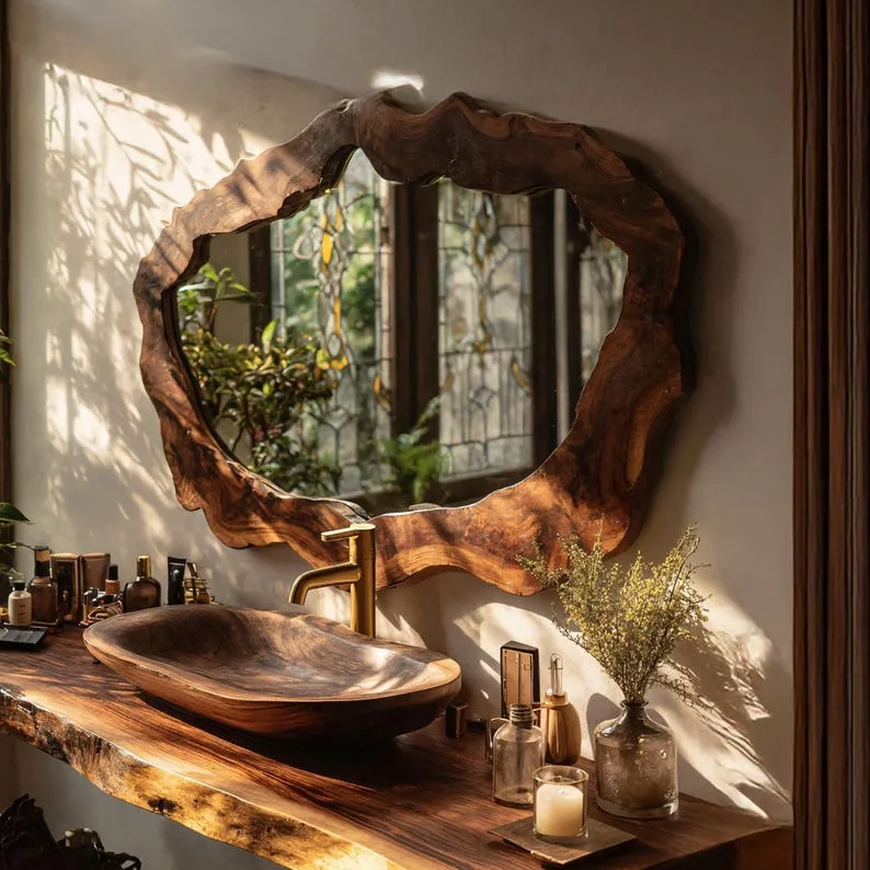 Live Edge Wood Mirror