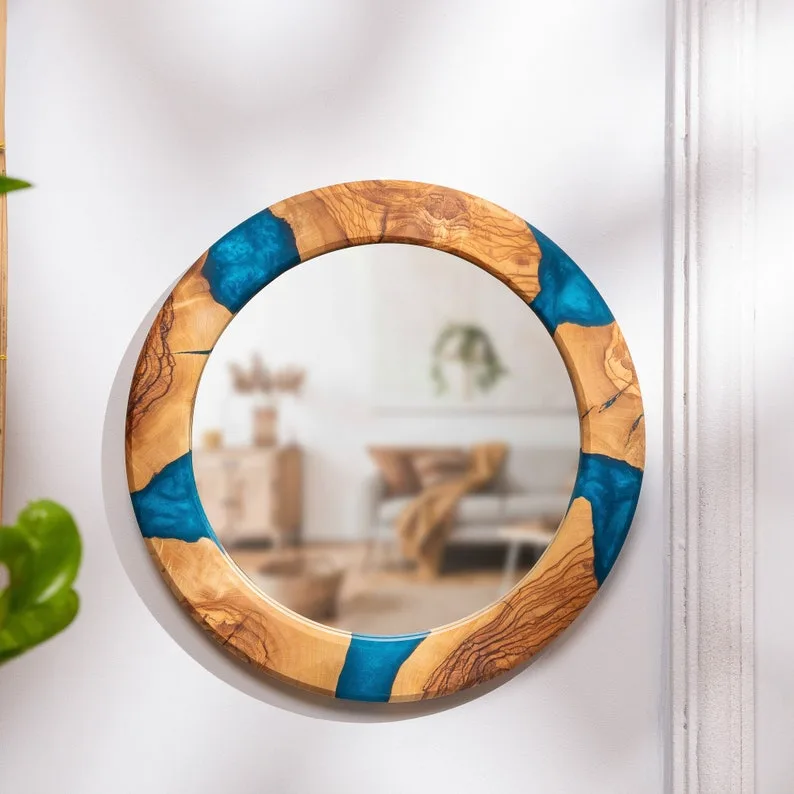 Epoxy Wood Wall Mirror